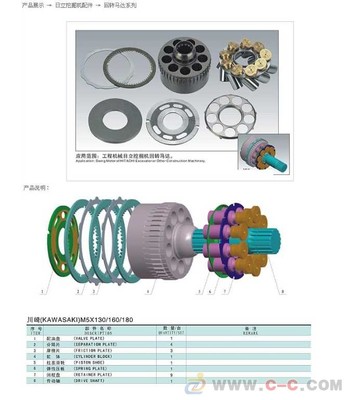 川崎回转马达M5X130系列配件 - 中国制造交易网